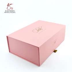 Customized High Quality Pink Shoe Box Packaging Clothing Carton Hot Stamping Logo