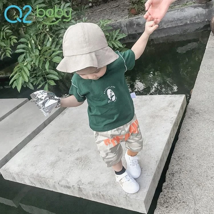 
Cheap price summer casual baby boys girls cotton clothes toddlers round neck t-shirt 2116 