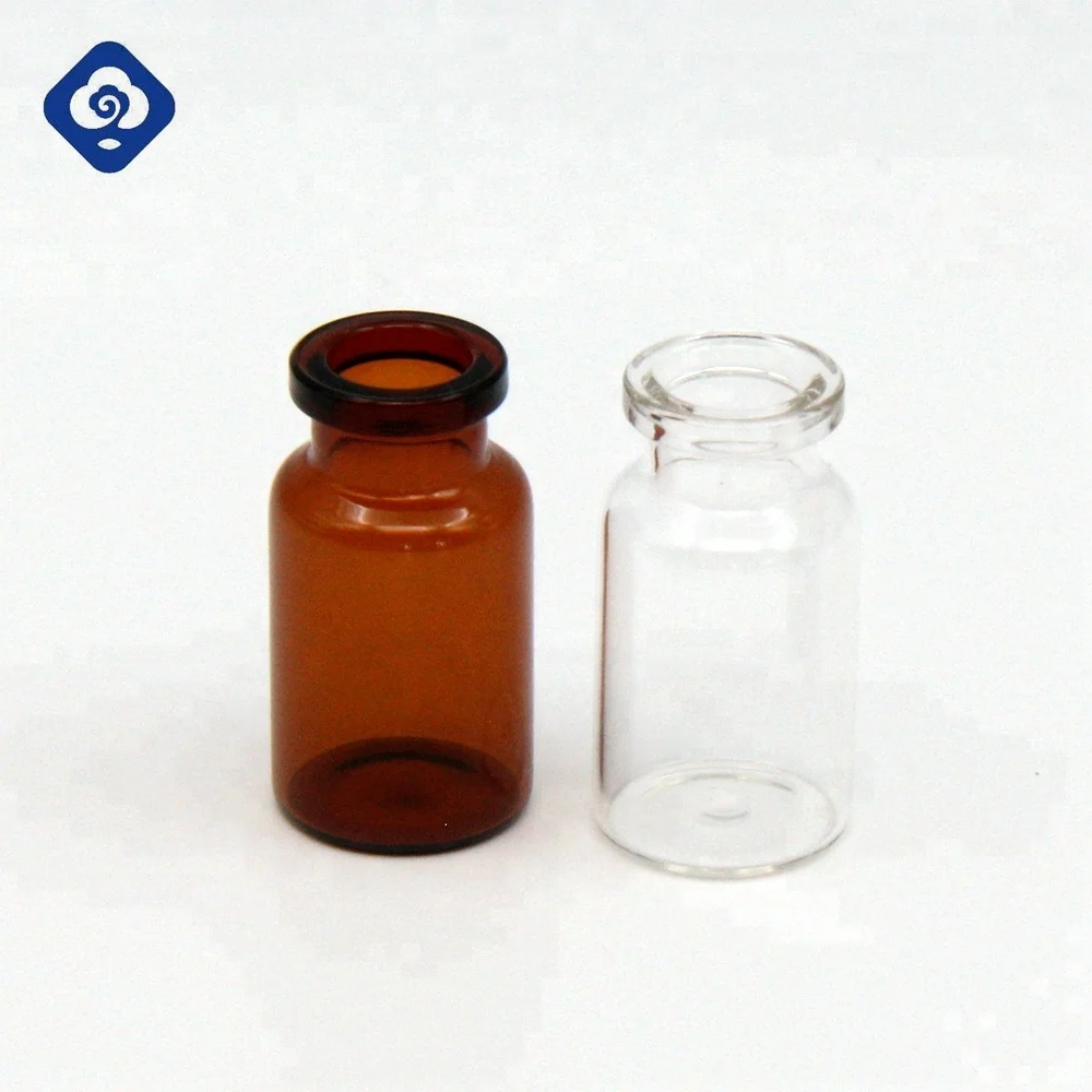 Clear Amber 10 ml Medical Glass Bottles for Vaccination