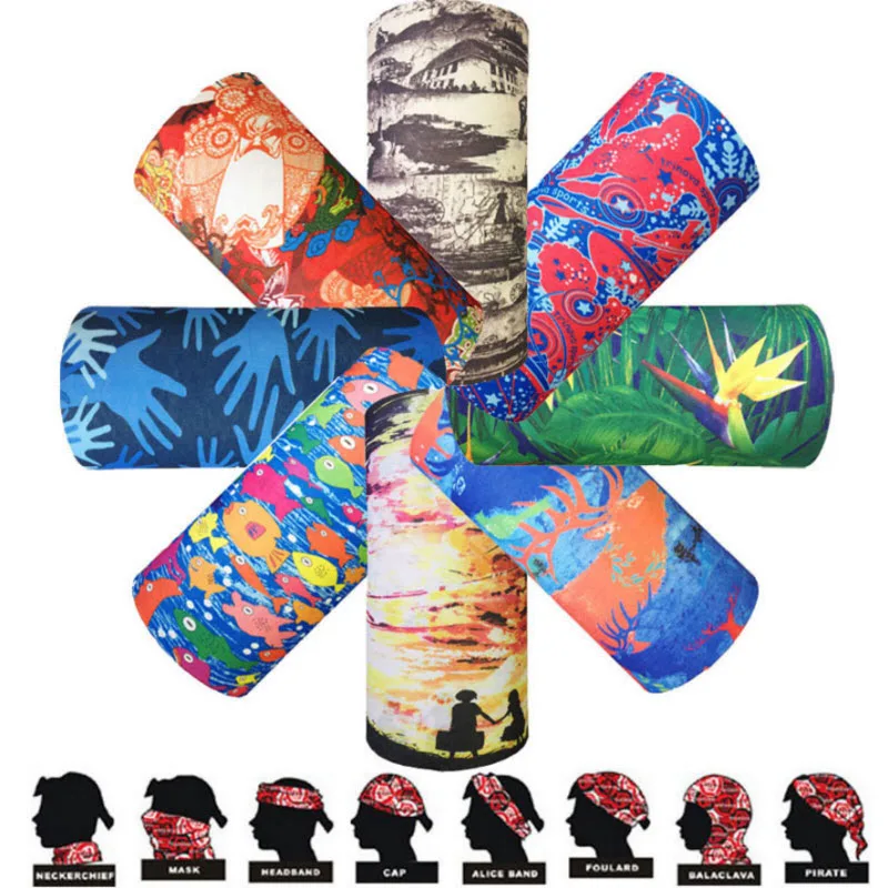 Seamless Magic Multifunctional Neck Tube Magic Bandanas Sport Bicycle Tube Ring Scarf