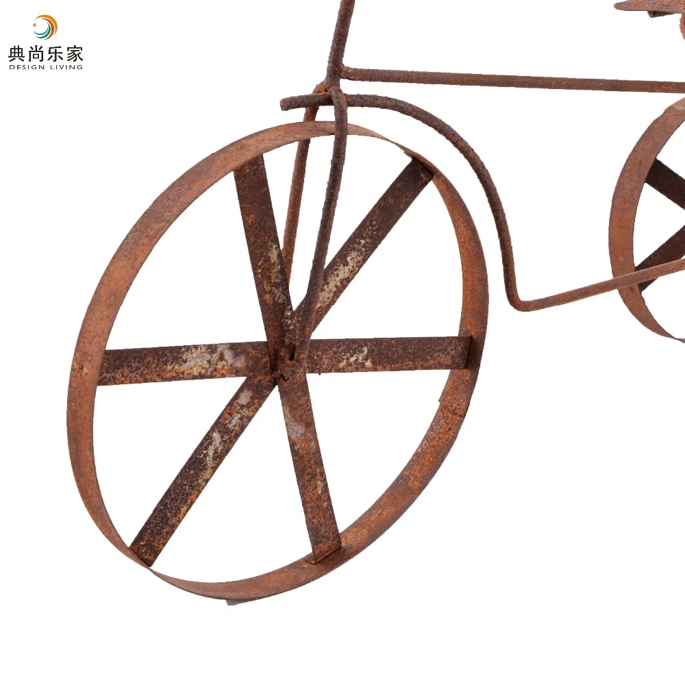 Antique Decorative Metal Bicycle Flower Pots Wholesale Perfect for Wedding Table Centerpiece