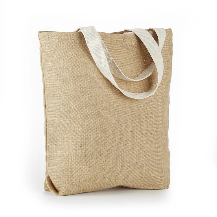 Wholesale tote plain shopping jute bag