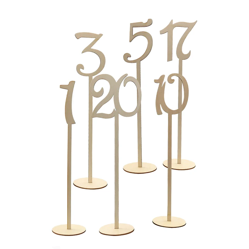 Best Products Wooden Wedding Table Numbers Perfect For Receptions Banquet Catering Restaurant