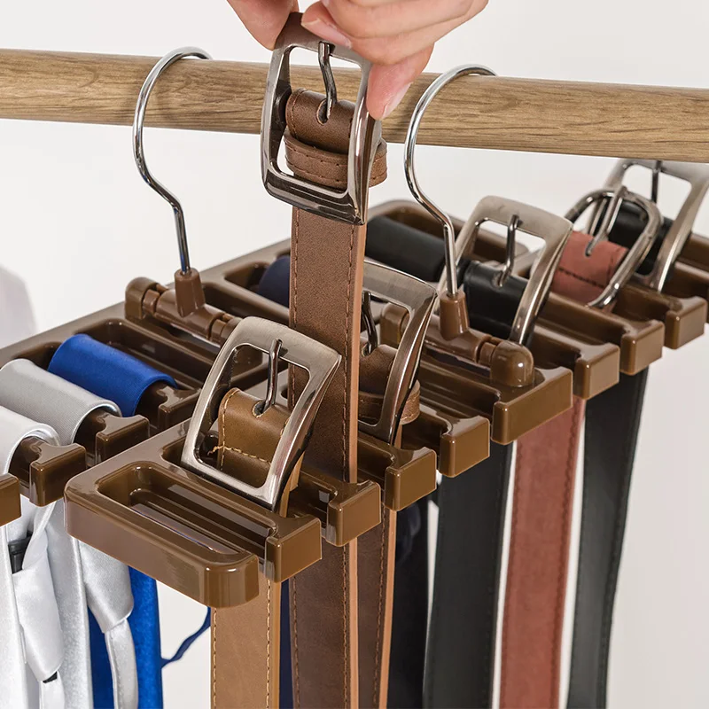 
10 pcs Plastic Tie and Belt Organizer Hanger 