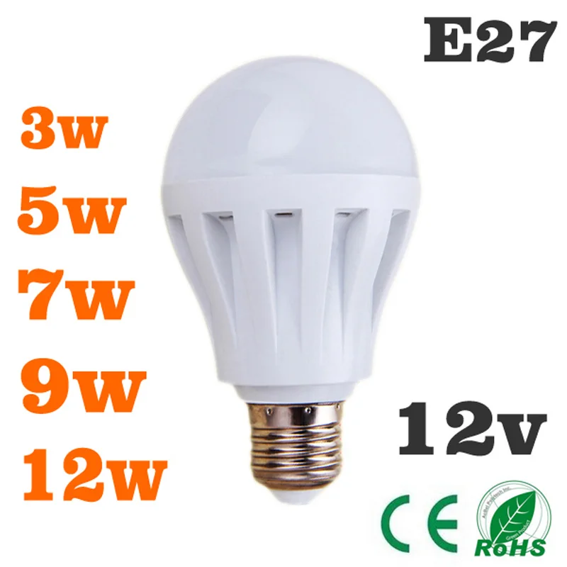 Led Bulbs 3W5W7W9W12W led light bulb DC 12V E27 12 volt
