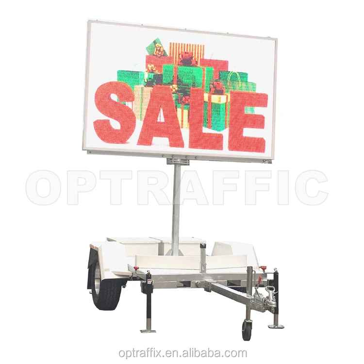 19A OPTRAFFIC Mobile LED Advertising Display Signs Trailer