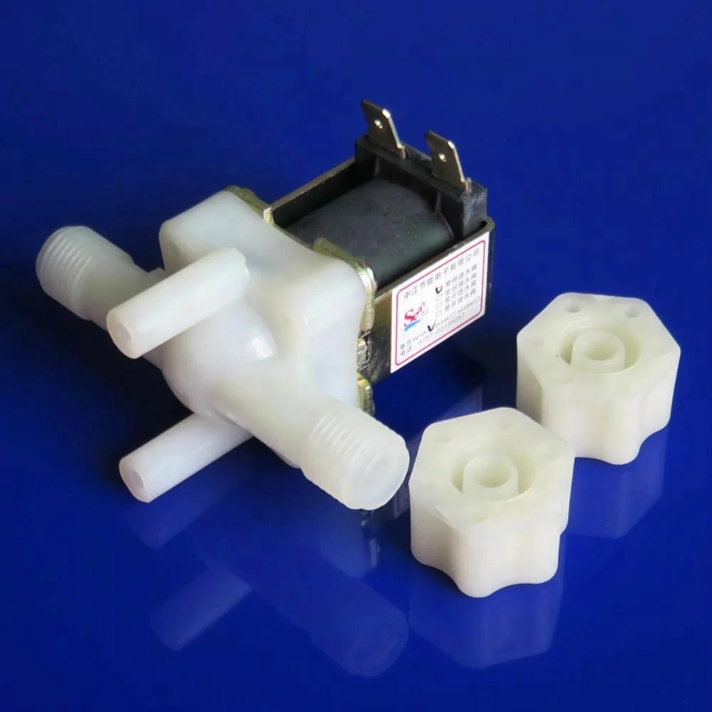 FPDJ-05 Water Electric Solenoid Valve Water Inlet Flow Switch Valve 1/4' DC 12V Normally Closed for Water DispenseR