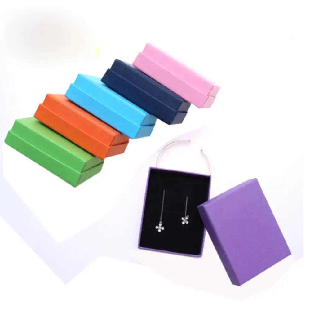logo print packaging jewelry cardboard lid and base paper color boxes