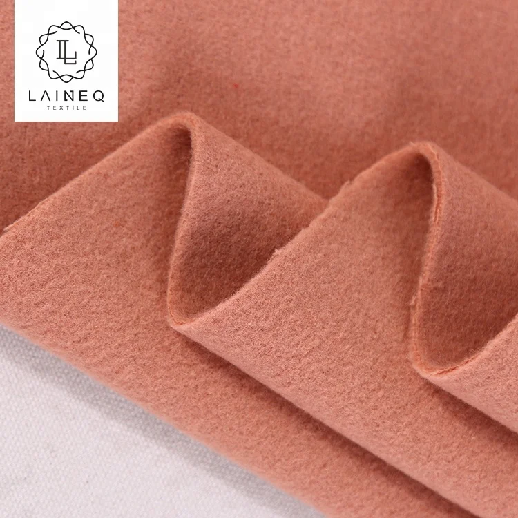 newest solid color soft warm touch high-end heavy soft touch knitted wool fabric