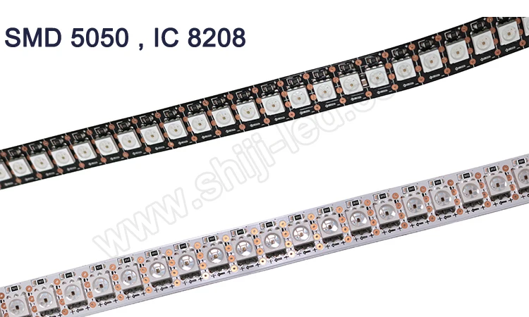 Stage infrared addressable 144pixels 43.2w rgb led 5050 smd gs8208 12v ip65  2815 led pixel strip