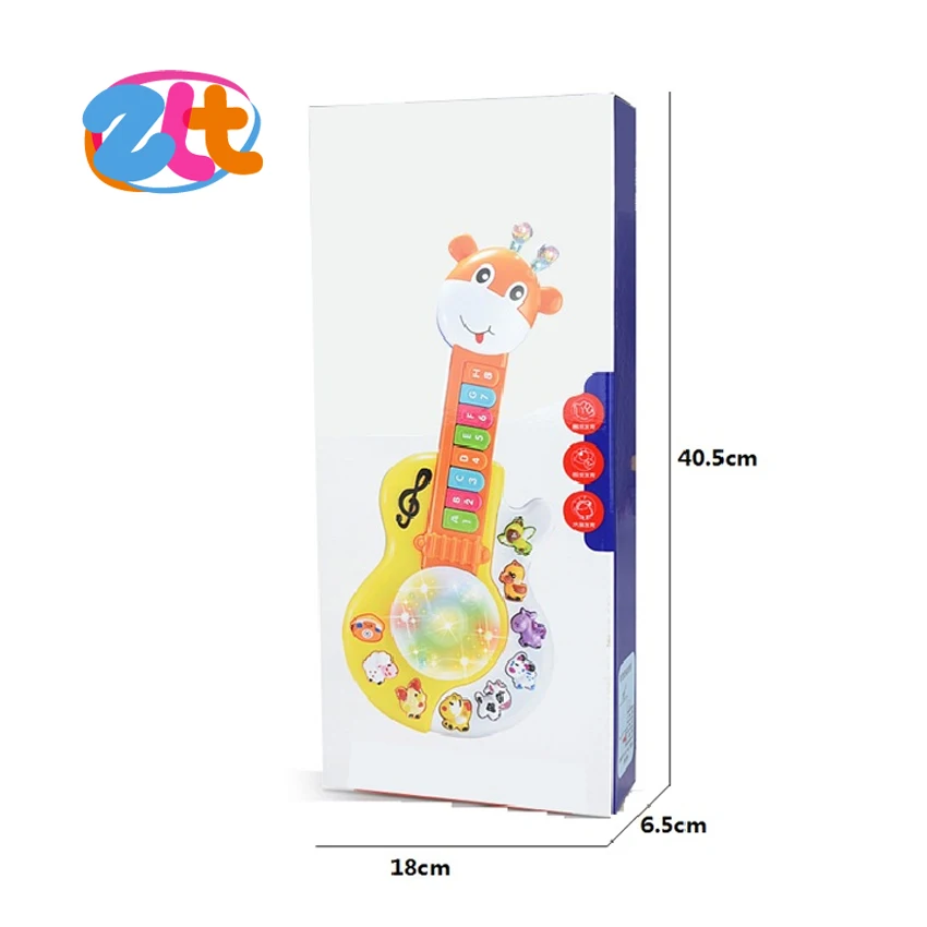 Electric plastic educational musical toys for kids guitar