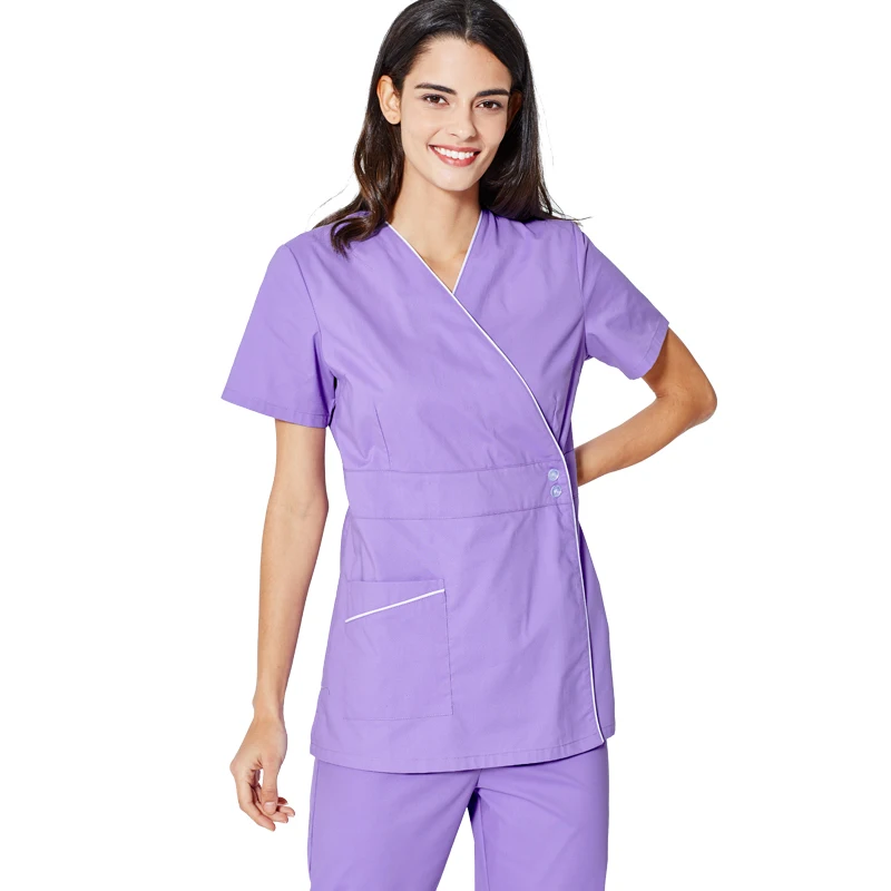 High Quality CVC fabric medical scrub suit for hospital spa salon