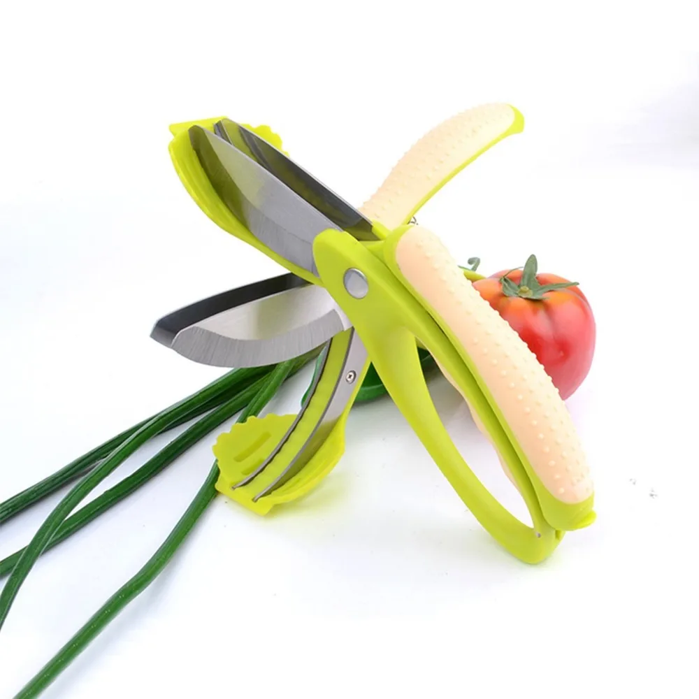 Щипцы для салата, Нескользящие захваты, ножницы для смешивания и измельчения салата с лезвиями из нержавеющей стали