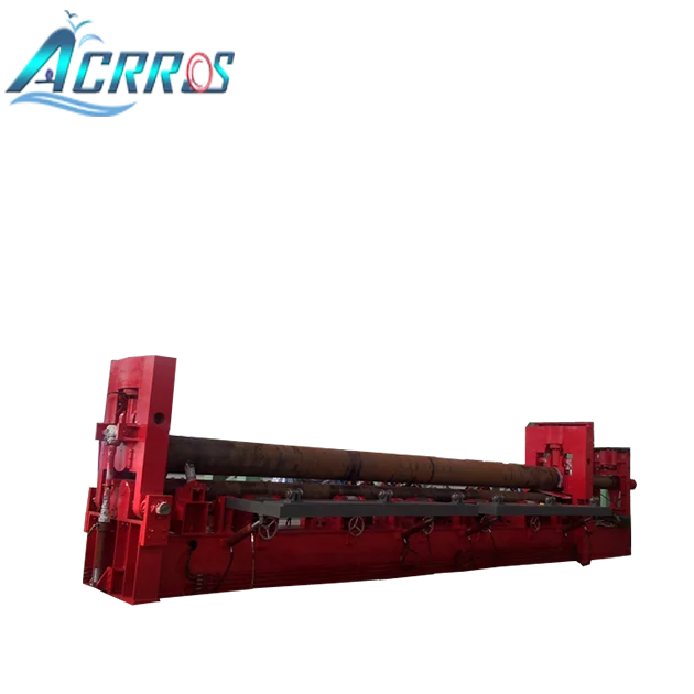 3 roller universal hydraulic cylinder driven 40mm thick three roller plate rolling machine