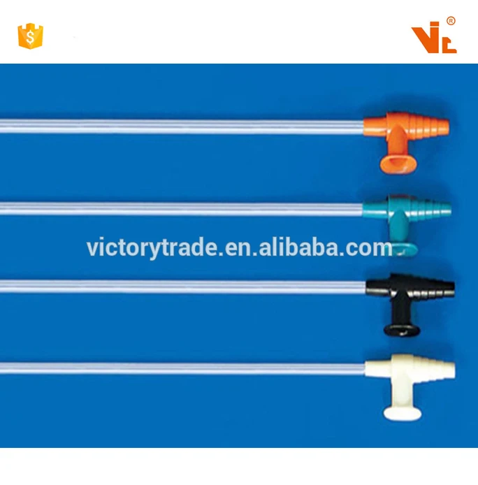 V-MT34 Disposable pvc sterilized different color suction catheter types