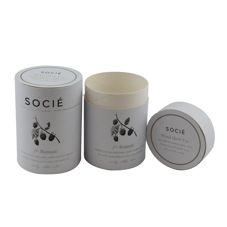 Factory price cylinder paper box biodegradable jars printed paper tube tea packaging