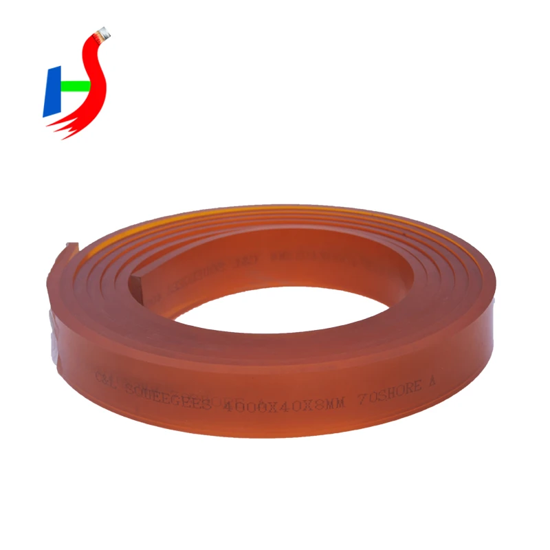 solvent resistant polyurethane rubber screen printing squeegee