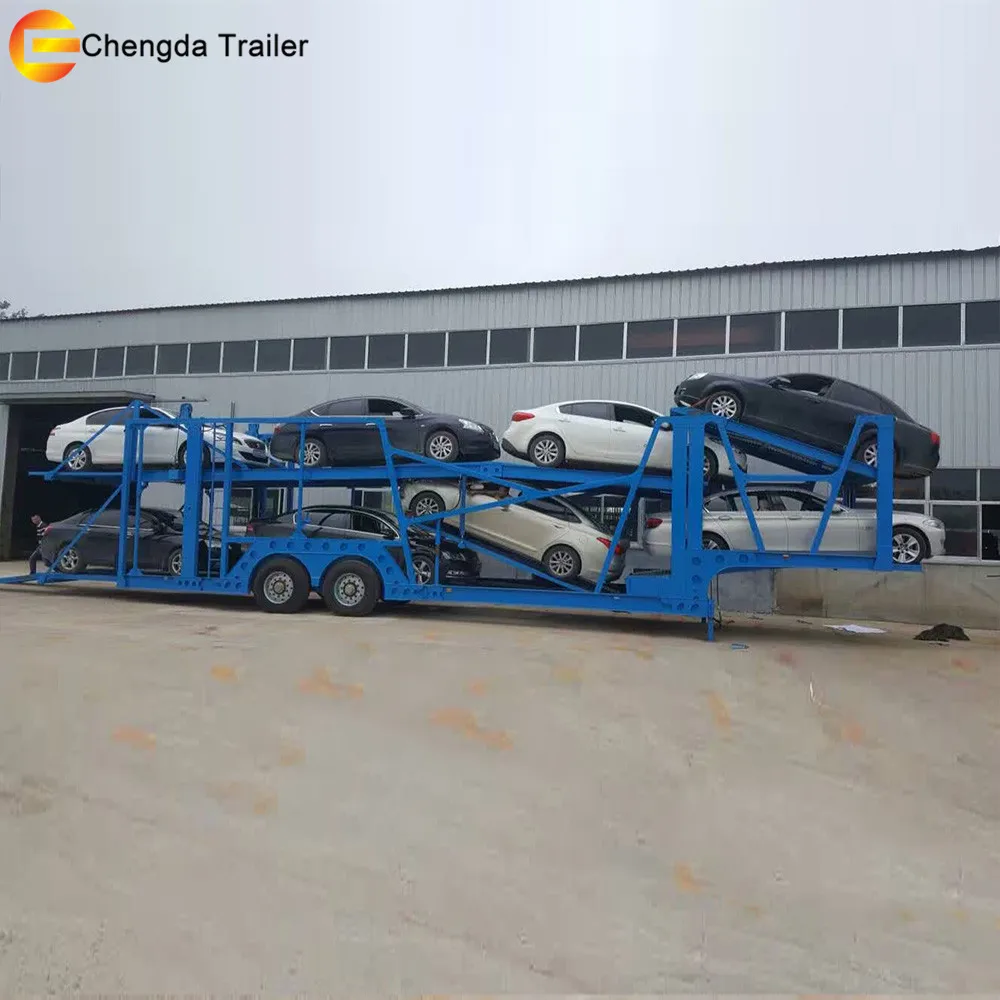 3 axle car carrier semi trailer for 15 units small car transportation