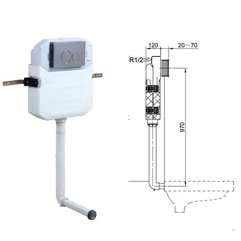 
hinding cistern for squatting pan floor wc public places sanitary 