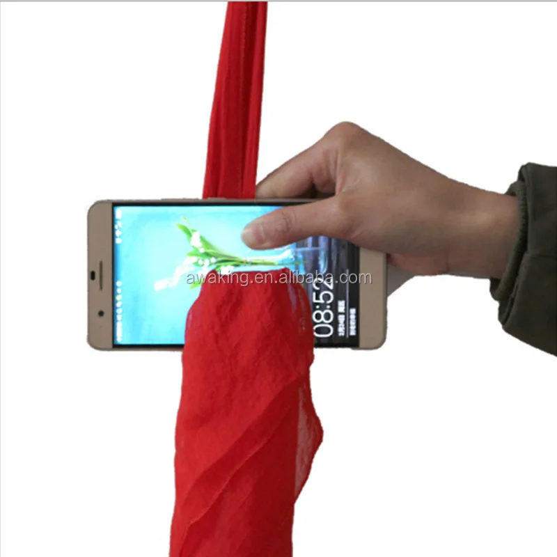 Silk scarf through phone