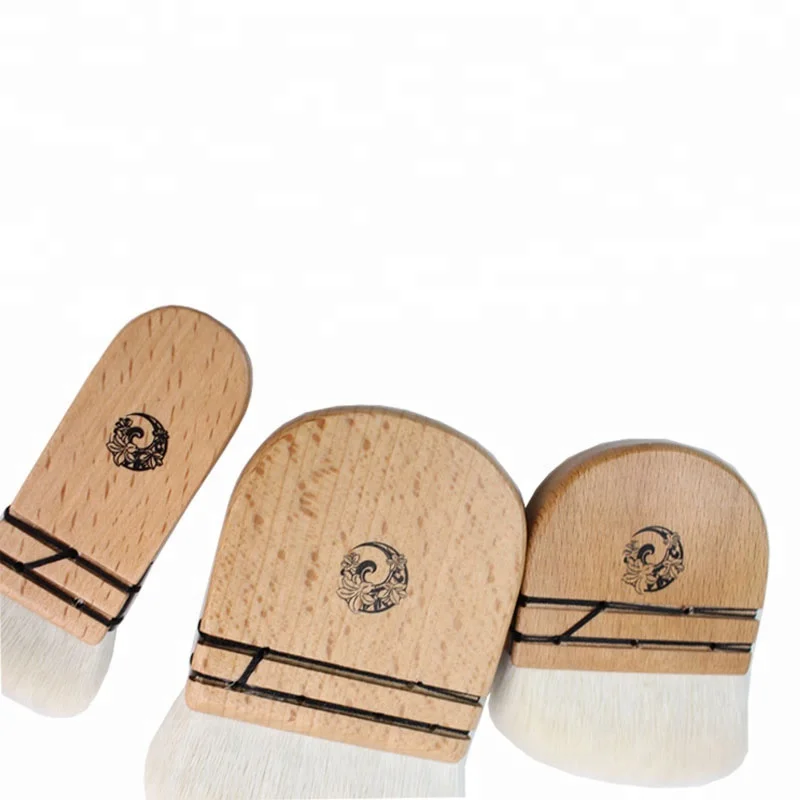 
3pcs goat hair kabuki brush foundation powder blending blush concealer make-up brush 