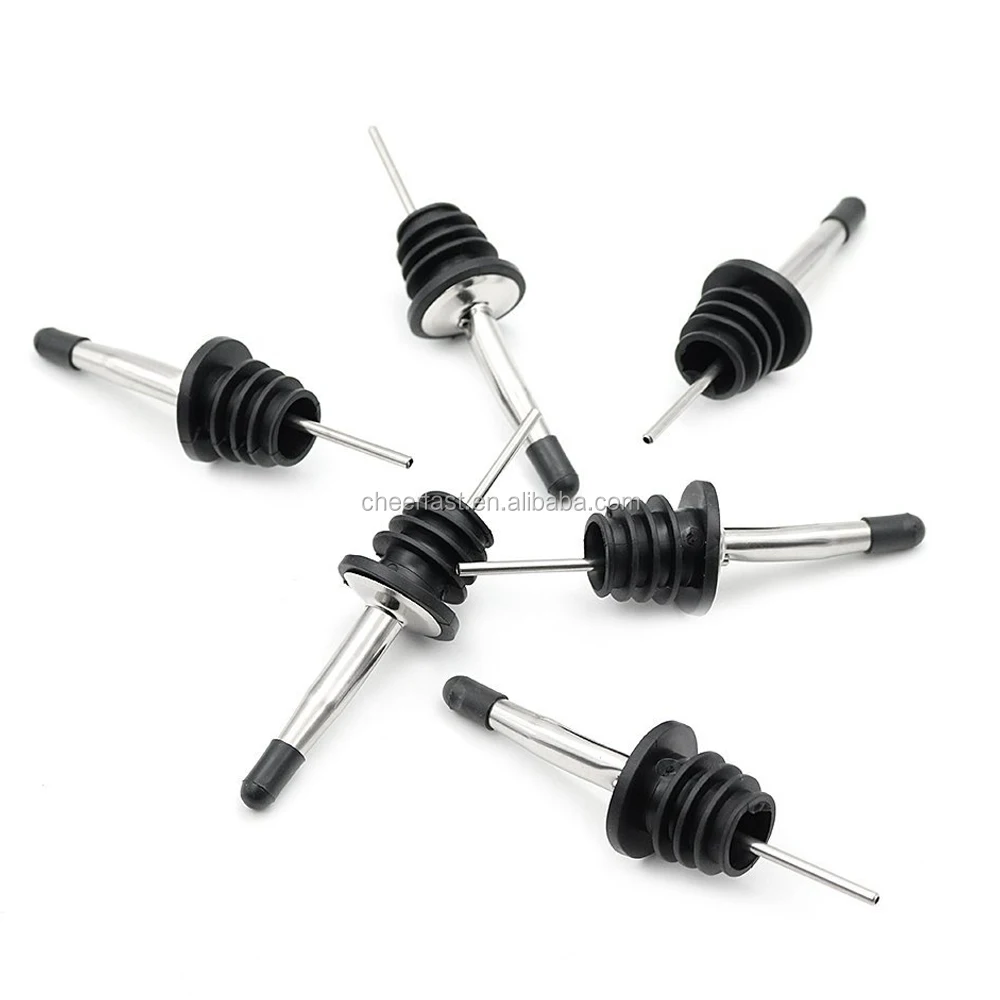 Bar Tools Speed Mixed Drinks Metal Silver Whiskey Liquor Pour Stainless Steel Olive Oil Red Wine Bottle Pourer Mouth Spouts