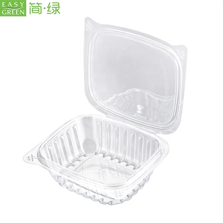 Easy Green Clear RPET Salad Bowls with Lids, Disposable Salad Bowls, Plastic Salad Containers for Dinner