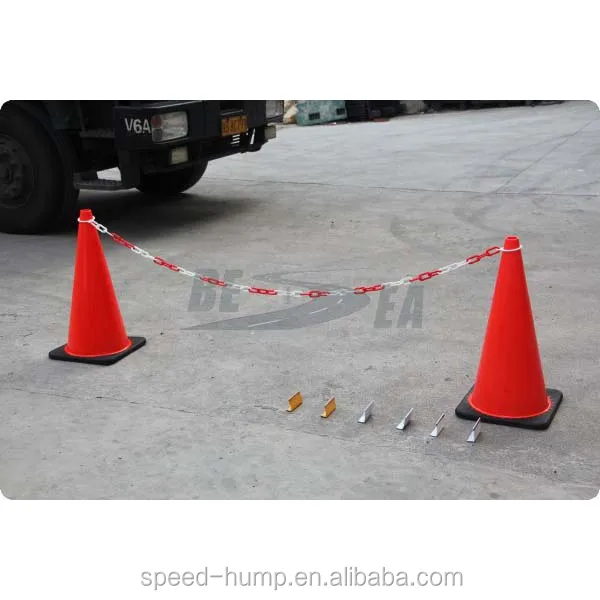 Best Price! Red & White O-Ring Plastic Road Traffic Safety Cone Chain