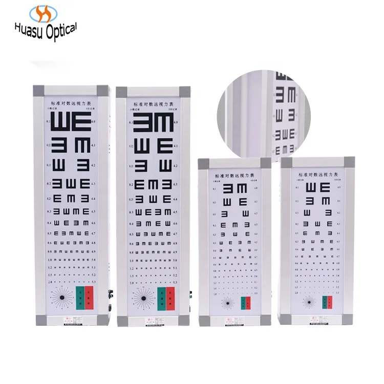 China ophthalmic vision snellen eye chart visual acuity charts LED lamp 5m