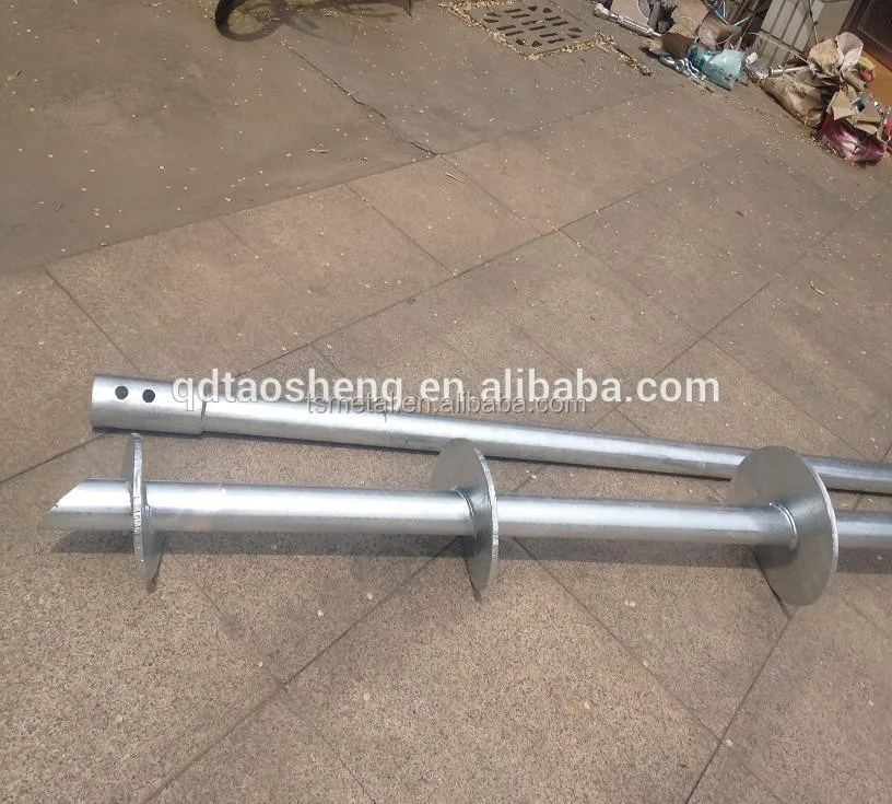 Construction Carbon Steel Ground Screw Helix Pile for Foundation Helix Post Anchor