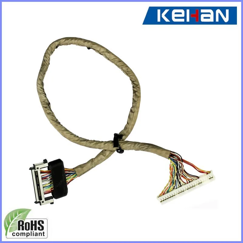 Oem заказы соответствует rohs электрические пользовательских кабель для передачи данных, 15.6 lvds кабель