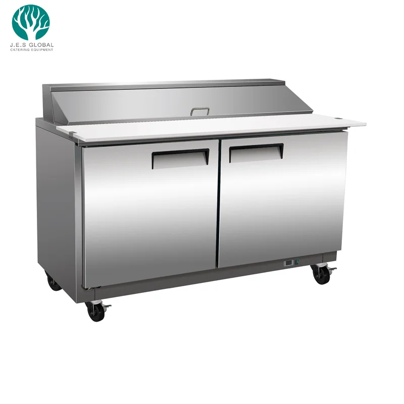 Fridge Cabinet Stainless Steel Commercial Restaurant Sandwich Refrigerator Sandwich Prep Table