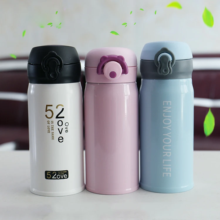 Cute Gradient Color Vacuum Cup 350ml Stainless Steel Insulated Thermos Flask For Gift
