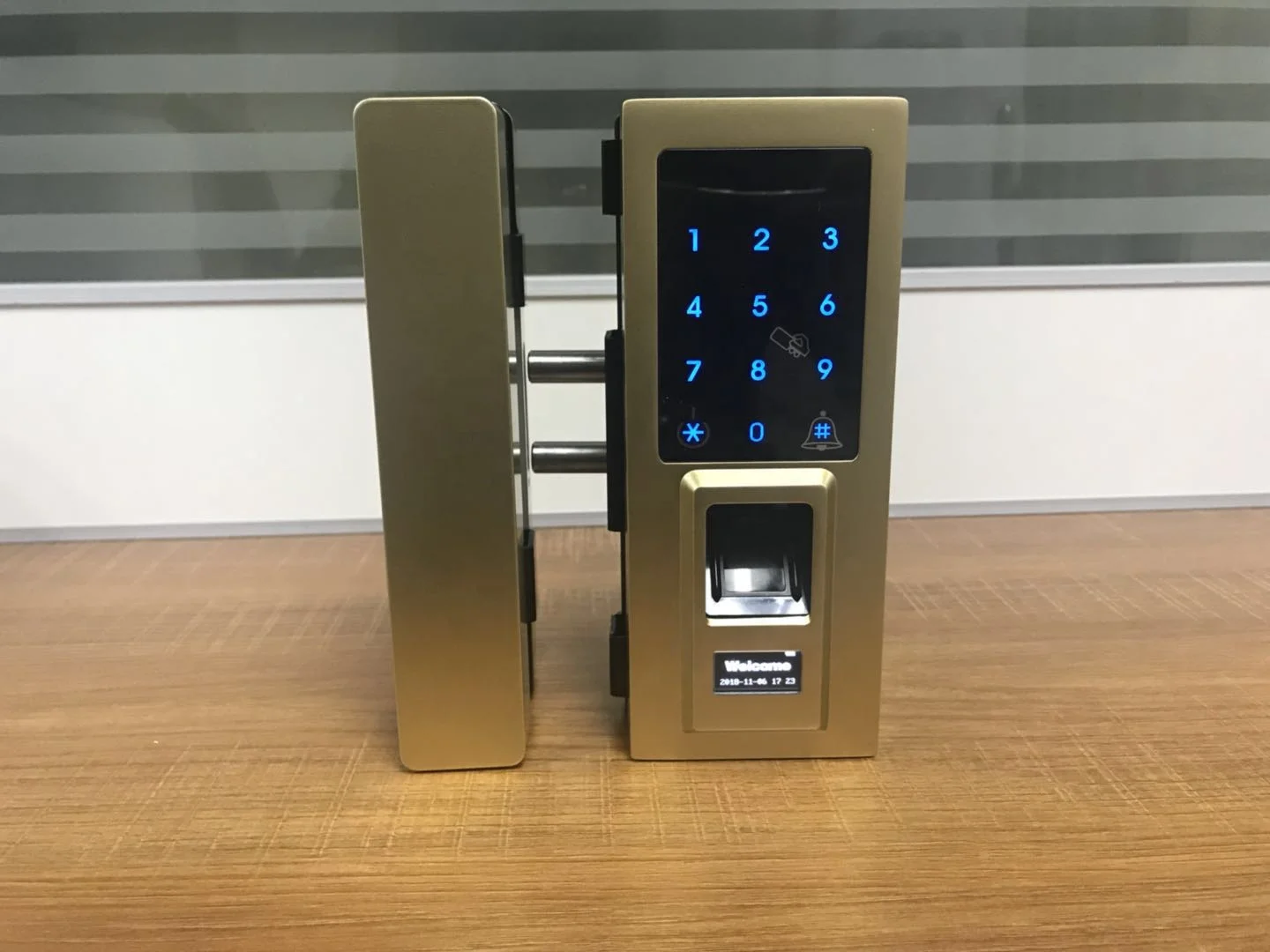 Digital Touch screen Wireless  Smart Card Fingerprint Glass Door Lock