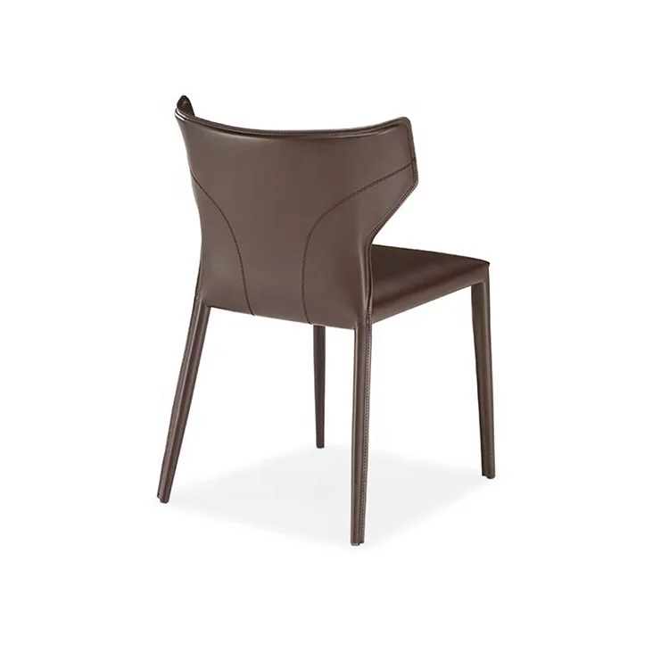 Modern Designer Simple Saddle Synthetic Leather Dining Chair for Home Furniture