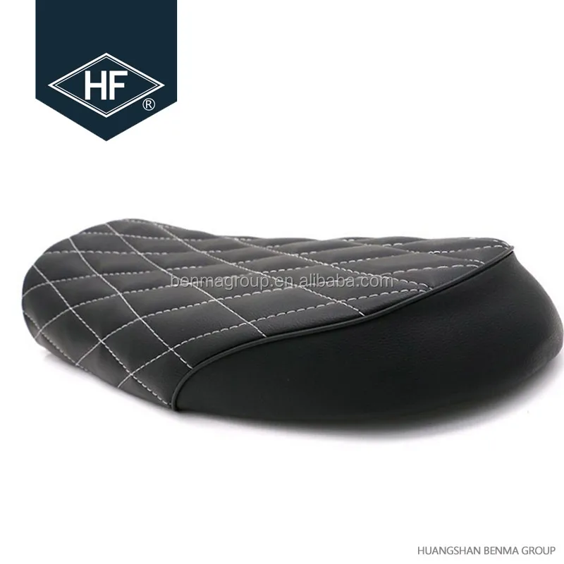 GN250 GN400 CB400 Leather Diamond Cushion Retro Motorcycle/Motorbike Seat