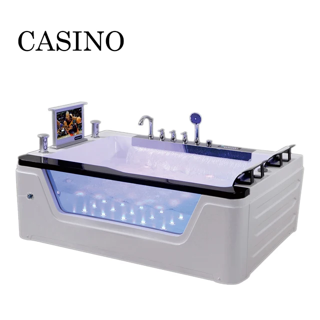 Chinese Bath tub SPA Big Classic  Massage Bathtub Acrylic LED TV jet Whirlpool Bathtubs two person tubs