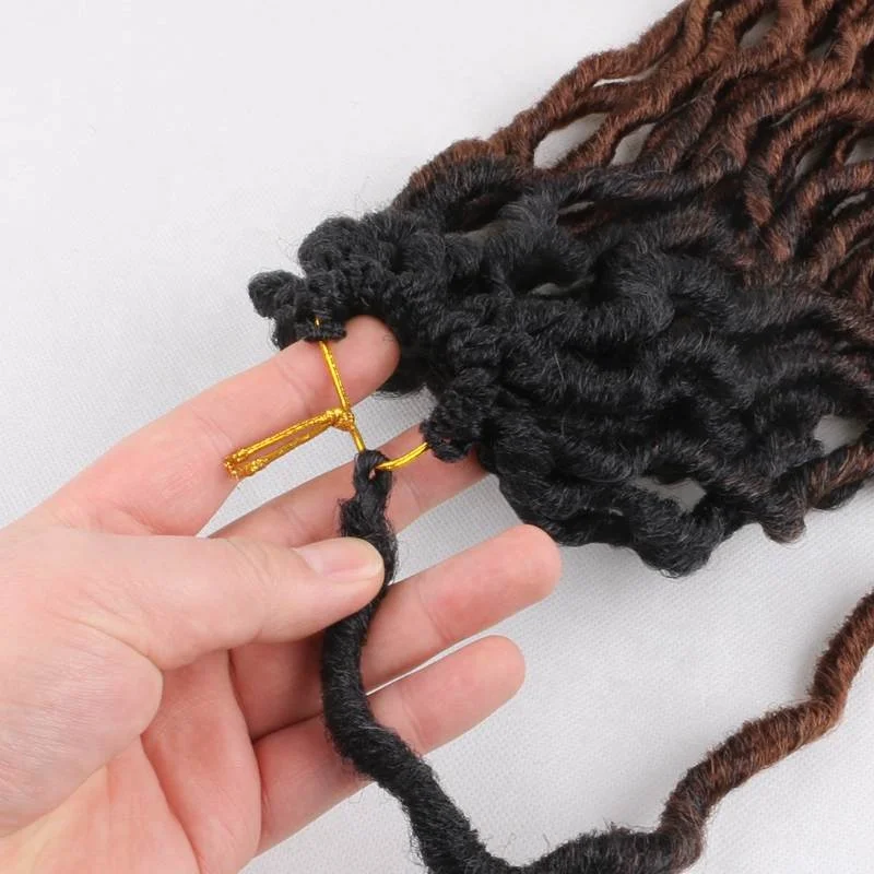 10 pieces. =1 Package DHL Shipping Ombre Faux Curly 20inch 24 Roots Soft Crochet Gypsy Braids Hair Extensions