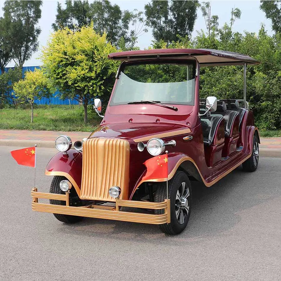 CE approved 2018 new model 12 seats electric vintage car sightseeing bus for sale