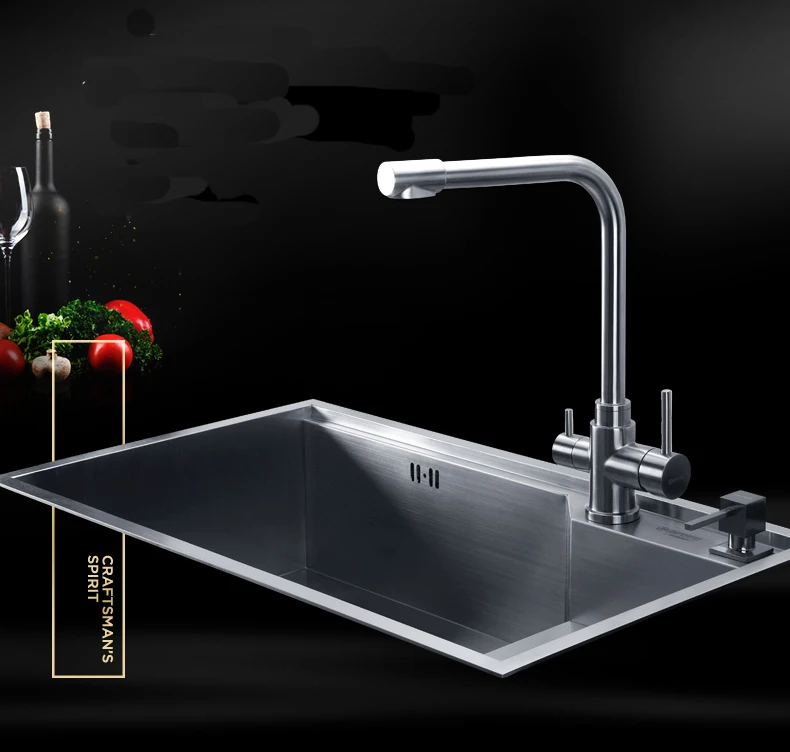 Раковина из нержавеющей стали с одной чашей кухонная раковина индивидуального размера дешевая