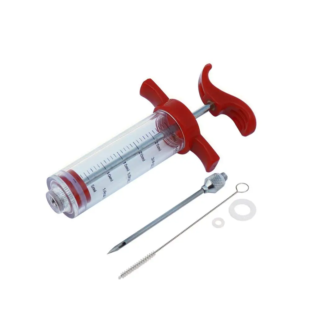 1OZ Meat Marinade Injector Syringe, Poultry Food Chicken Turkey Injector Kit