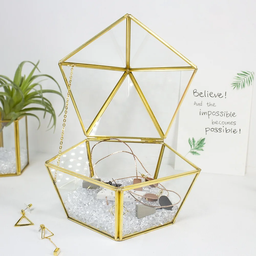 Terrario Caixas 2019 Hot Sale Candy Gifts Favor Invitation Card Box Reception Wedding Decoration Cajas Table Ornament