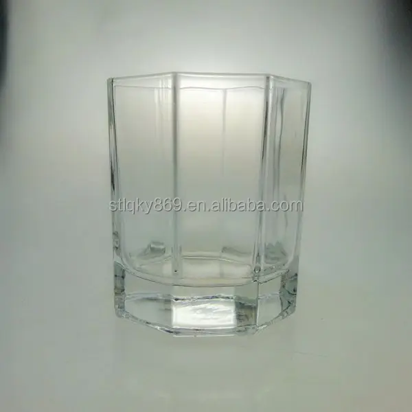 Red bull energy drinks 250 ml glass cup Octagon shape design wine glass drinkware