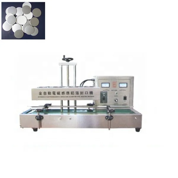 Automatic continuous plastic Bottle induction aluminum foils sealing machine