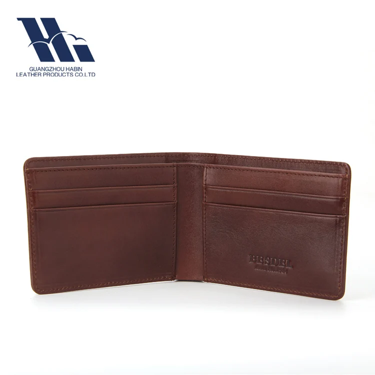 Full Grain top grain genuine leather Men Business card RFID minimalist slim Wallet