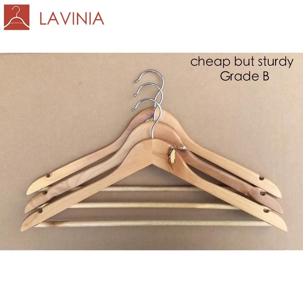 Сорт B американский рынок Дешевые Деревянный костюм вешалки