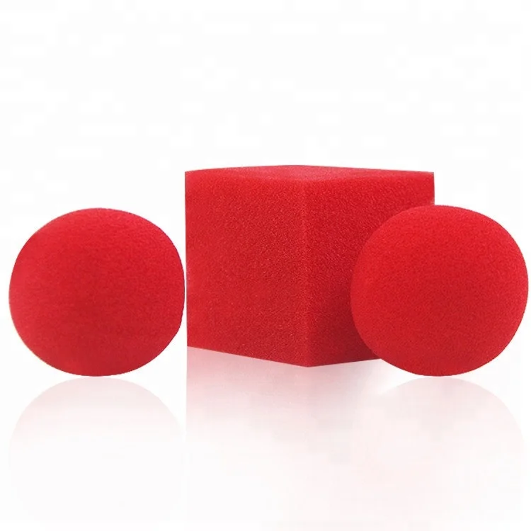 Sponge Ball to Square Cube 2 Ball 1 Cube Magic Tricks