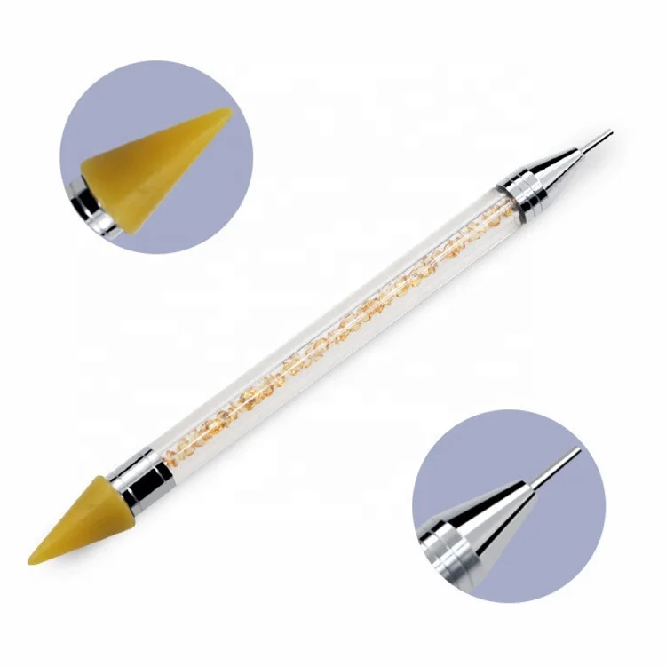 Dual End Nail Art Dotting Pen Wax Rhinestone Stud Picker Pencil Crystal Beads Nails Tips Decoration Manicure Tool