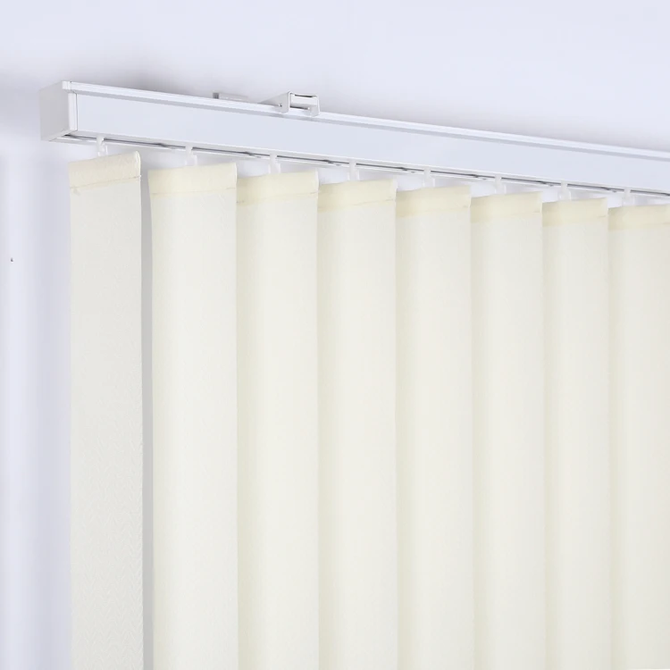 Bedroom 127 mm Automatic Vertical Window Fabric Curtains