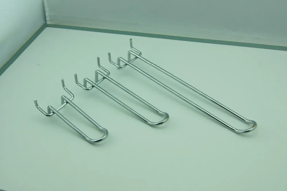 Лидер продаж, металлический двухзубчатый крюк для пегборда